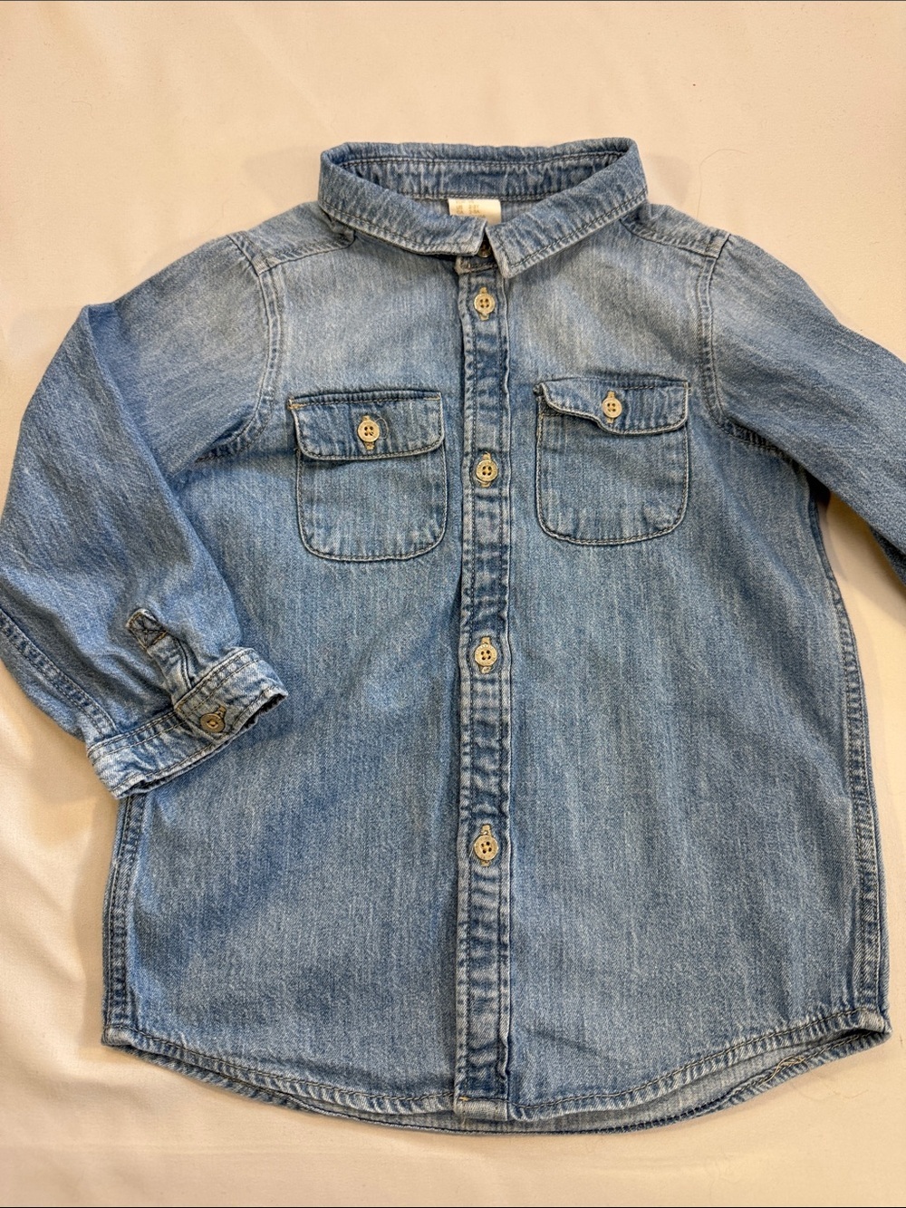 H&M Kids Light Blue Denim Button-Down Shirt